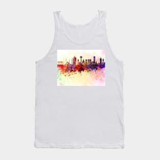 Ankara skyline in watercolor background Tank Top